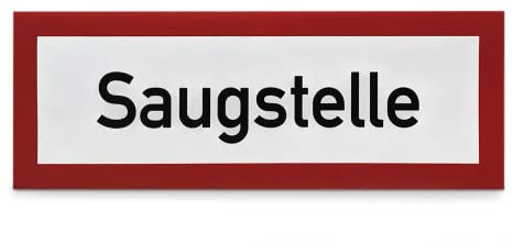 Betriebsausstattung24 Hinweisschild Saugstelle Aufkleber 29,7 x 10,5 cm