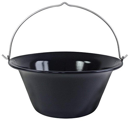 GRILLPLANET Gulaschkessel emailliert ungarischer Gulaschtopf Glühweinkessel Suppenkessel Kessel Gulasch Kesselgulasch Topf Grill (22 Liter)