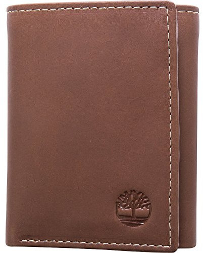 Timberland Men's Leather Trifold With Id Window Tri Fold Wallet, Brown (Hunter), One Size UK