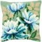 VERVACO Kreuzstich Stickpackungen Kissen Stickerei Set Anfänger Vorgedruckt Japanische Anemone I DIY Set Kreativ Set Für Erwachseneca. 40 x 40 cm Bastelset Handwerker Haus Dekoration
