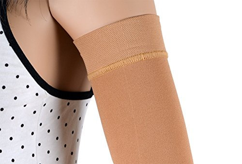 Assistica Arm Kompression bei Lipödem, Armkompressionsstrumpf für Damen, Armstrumpf nach Mastektomie, Unterarm Kompressionsärmel bei Lymphödem, 23-32 mmHg Kompression für Arme - Größe Medium