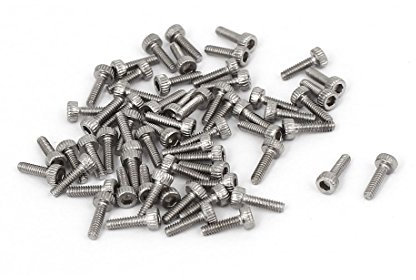 sourcing map 60 Stück M1,4 x 5mm Zylinderschrauben Gewinde 304 Edelstahl Innensechskantschraube Zylinder DIN912