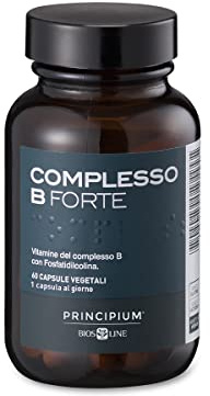 BIOS LINE Principium Complesso B Forte, Integratore composto dalle vitamine del gruppo b, Integratore compresse per il funzionamento del sistema nervoso (60 capsule vegetali)