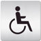 Türschilder24 XXL Schild - Türschild (B) • 125 x 125 mm • Behinderten Toilette - Rollstuhl • 1,5 mm Aluminium Vollmaterial • 100% Made in Germany