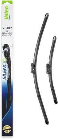 VALEO Silencio Wischer - VF387 - Leistungsstarke, hervorragende Sicht auf der Straße, einfache Montage - originale Flachblätter 650mm/450mm - Vorne - Set mit 2 Wischerblättern - 574707