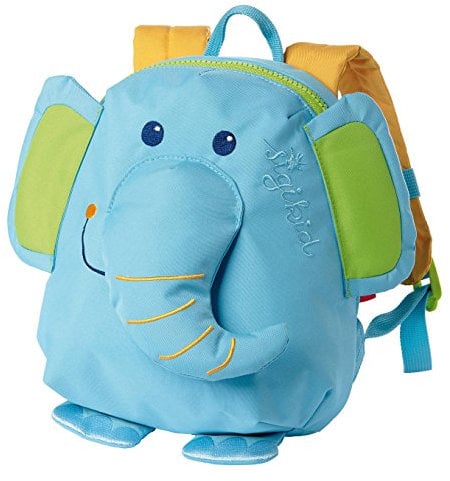 SIGIKID 24621 Mini Rucksack Elefant Kinderrucksack für Krippe, Kita, Ausflüge empfohlen für Mädchen und Jungen ab 2 Jahren, Blau 27 cm