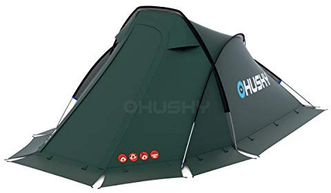 Husky Unisex – Erwachsene Flame Zelt, Green, 2 kişilik yeşil