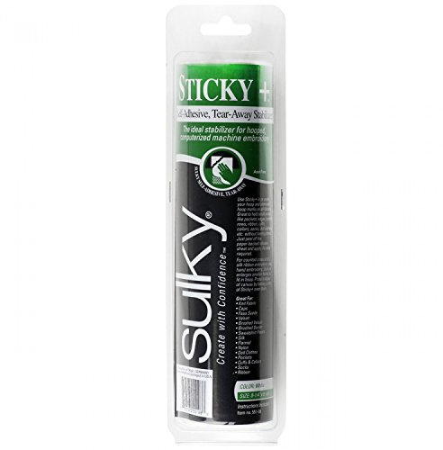 Sulky 100569 Sticky Self-Adhesive Tear-Away Stabilizer Roll, 8.25X6yd, Clear (551-08)