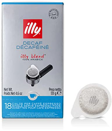 Illy Boîte 18 Dosettes Monodoses ESE Décaféiné 125 g - Lot de 2 ( 2 X 18 mono doses)