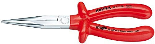Knipex 2617200 Lange Nase Zange mit Cutter, 1000 Volt spezifische, 20,3 cm