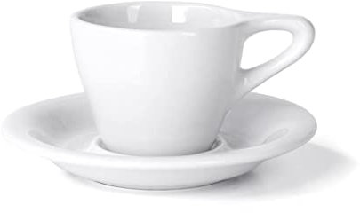 notNeutral LINO Porzellantasse und Untertasse, Espresso, 85 ml, Weiß