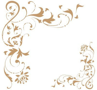 Stencil Deco Borders 027 Corner Filigree. Stencil size: 20x20 cm (7,9x7,9 in). Design size: 14,1x13,6 cm (5,6x5,4 in) by TODO-STENCIL
