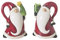 Excelsa Santa Claus Salz-und Pfefferstreuer-Set, Keramik, rot, 6x4.5x8 cm, 2