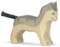 Holztiger 1434 Katze, klein, grau