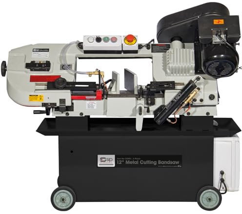 SIP 12 Metal Cutting Bandsaw, 400V 0.75kW / 1hp 4 Speed Belt Driven Electric Power