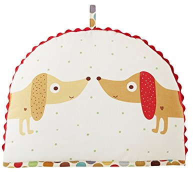 SPOTTED SAUSAGE DOG DACHSHUND COTTON KITCHEN TEA COSY