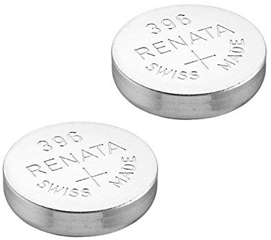 Renata Batteria per orologio da polso, realizzata in Svizzera, batteria all'ossido di argento, priva di mercurio, 1,55 V, lunga durata, 2 pezzi
