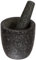 JADE TEMPLE Mortier avec Pilon en Granit Gris, Granite, Gris, 31 x 31 x 22 cm - 12 x 12 cm