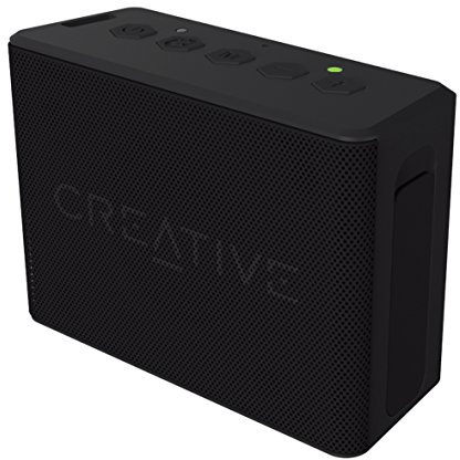 Creative MUVO 2c Altoparlante con Bluetooth, Potente e Compatto, Resistente agli Spruzzi, Nero