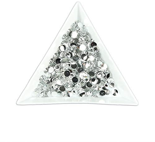 1000pcs 4mm Flat Back Resin Rhinestones Bling Crystal Diamantes for Nail Art & Craft(4mm, Clear)