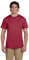 Gildan Men's Ultra Taped Neck Preshrunk Jersey T-Shirt, Heather Cardinal, Large