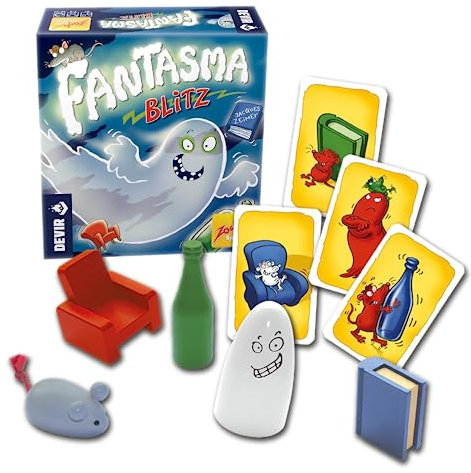 Devir - Fantasma Blitz, Juego de mesa, Juegos de Mesa 8 años, Juego de Cartas, Juego para Fiestas (BGBLITZ)