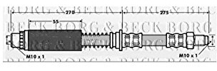 Borg & Beck BBH7183 Brake Hose To Fit Rover 75(RJ) MG ZT MG ZT-T