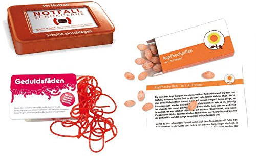 Liebeskummerpillen | Notfallpaket (Kopfhochpillen, Geduldsfäden, Notfallschokolade)