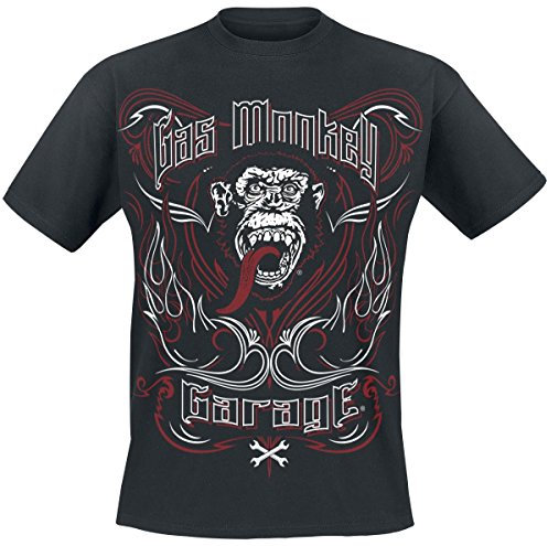 Gas Monkey Garage Herren GMG Tatoo Keyline T-Shirt, Schwarz, M