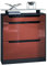 Vladon Schuhschrank Fiesta, Schwarz matt/Bordeaux Hochglanz/Schwarz Hochglanz - Schuhkipper für 16 Paar Schuhe (89 x 104 x 23 cm)