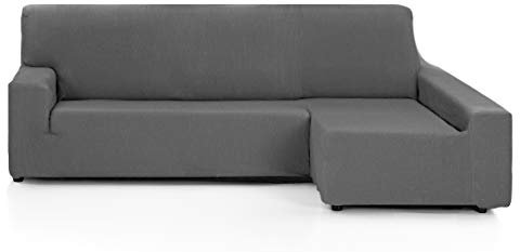 Martina Home - Elastischer Sofabezug, Modell Túnez, Eckteil rechts, Stoff, Grau, 3-Sitzer, BRAZO DERECHO (visto de frente) 240 cm a 280 cm