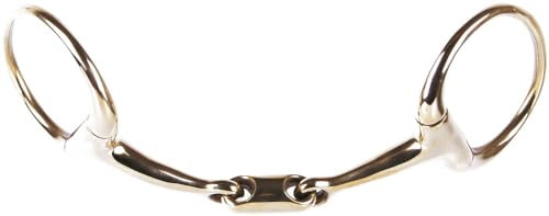 Harry's Horse Bustrens Gold, dubbelgebroken, oval-link, Größe:13.5