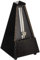 Wittner Metronom Taktell Pyramidenform System Maelzel Serie 810 - Massivholzgehäuse - Mit Glocke - Eiche schwarz matt - Mechanisch zum Aufziehen - Keine Batterien erforderlich - Made in Germany