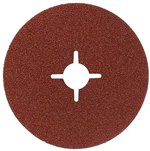 Bosch 2609256255 DIY Fiberschleifscheiben ø 180 mm, 4x G36/ 60/100, Metall, ungelocht, gespannt (12)