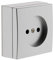 Prise 2P 10A saillie Bel'Vue - Chrome