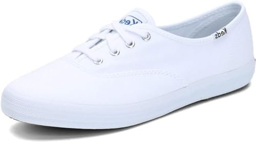 Keds Champion Canvas Lace Up, Zapatillas Mujer, White, 36 EU Ancho
