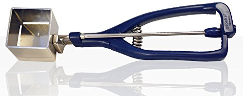 Stöckel Eisportionierer Modell KE 30 zaubert eckige Eiskugeln - Edelstahl, Blau, 1 Stück, 32 mm x 32 mm x 32 mm