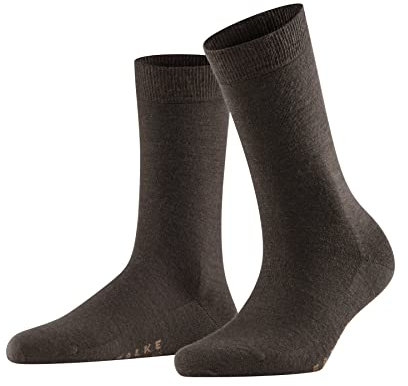 FALKE Damen Socken Softmerino W So Wolle Baumwolle einfarbig 1 Paar, Braun Dark Brown 5239, 39-40