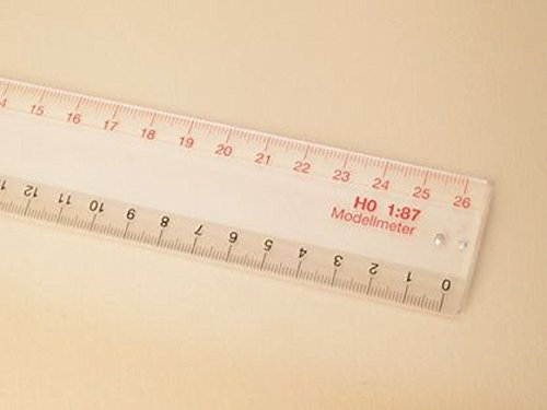 Auhagen Lineal mit H0-Maßstab 99004