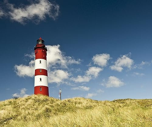 Rasch Tapete 890952 - Fototapete auf Vlies mit Leuchturm und Dünen - 2,65m x 3,18m (LxB)