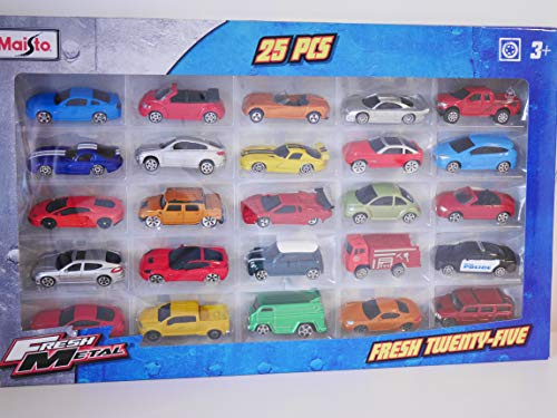 Maisto 12005 - Fresh Metal 25er Set 7,5 cm Autos