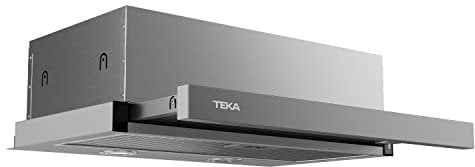 Teka CNL 6415 - Campana Extensible 60 cm, Campana Motor Ecopower, Campana 2 Motores, con Mandos Electrónicos, Color Acero Inoxidable