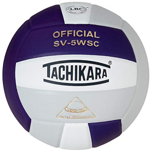 Tachikara Sensi-Tec Hochleistungs-Volleyball aus Verbundmaterial (lila/weiß/Silbergrau)