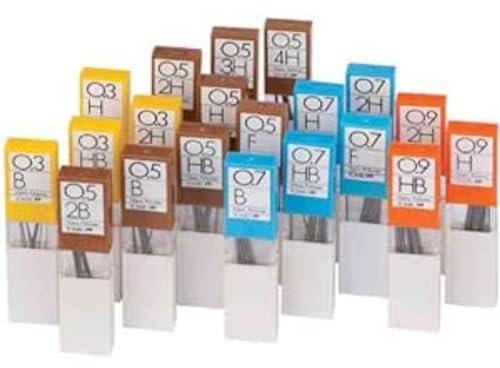 Tombow EX-03P-H Boîte de 12 Recharges pour Porte-mine pointe 0,3mm, dureté H