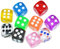 Smartdealspro 10-Pack D6 Six Sided 16 mm Dadi Die per DND, MTG, RPG, Tenzi, Yahtze, Bunco, Giochi da Tavolo, Insegnamento di Matematica