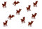 Miniblings 10x Bügelbilder Aufnäher 22mm GLATT REH Kitz Patch Bügelbild I Kinder Bügelflicken Patches zum Aufbügeln - Flexfolie - Applikation Nähen, Farbe:braun