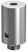 Interdeco Deckenträger 2,5 cm Abstand Chrom für Gardinenschienen/Innenlaufstangen in 20 mm Ø, Sonius (2 Stück)
