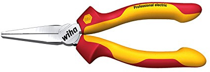 Wiha Langbeck-Flachzange Professional electric in Blister (27426) 160 mm Zange für Elektriker, VDE geprüft, stückgeprüft, stabil und robust