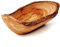 das Olivenholzbrett® / typische Baguetteschale aus Olivenholz/Brotschale aus Holz/naturbelassener Rand / 30 cm/länglich, schmal geschnitten (baguetteform)