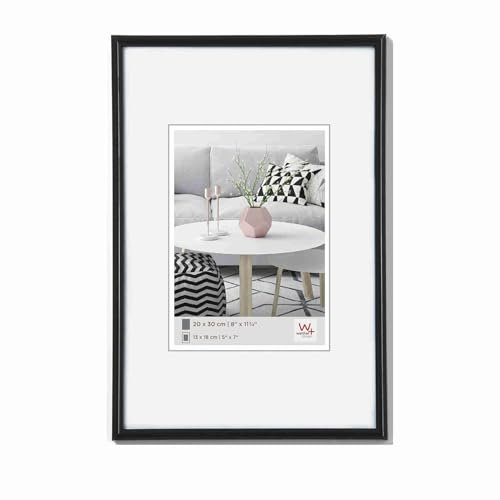 walther design Bilderrahmen schwarz 60 x 90 cm Galeria Kunststoffrahmen KB090H
